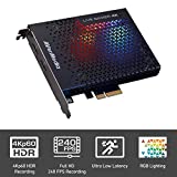 AVerMedia 4K Live Gamer GC573, 4Kp60 HDR, PCI-E, latencia ultra baja, compatible con Xbox, PS4 y PC con PowerDirector 15, Negro