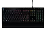 Logitech G213 Prodigy Teclado Gaming, RGB LIGHTSYNC, Teclas retroiluminadas, Resistente a Salpicaduras, Teclas personalizables, Controles Multimedia Dedicados, Disposición QWERTY ES - Negro