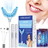 Blanqueamiento de dientes,Kit de Blanqueamiento Dental,Blanqueador Dental,1 Bandeja de Luz LED, Adaptadores para iPhone, Android y USB