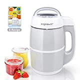 Aigostar Beanbaby 30IMW - 6 funciones en 1. Máquina de leche vegetal, mermeladas, batidos, cremas o sopas. 952 W, 1,7 litros, función mantener caliente. Libre de BPA. Con Recetas descargables.