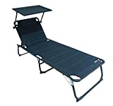 Homecall - Tumbona plegable XXL con parasol, espuma de secado rápido, Antracita