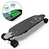 GeekMe Monopatín Eléctrico con Control Remoto, Skateboard de 4 Ruedas con Batería de Litio para Principiantes, Tabla de Truco Genial para Adultos y Adolescentes (Black1)