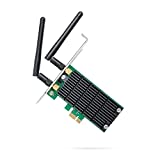 TP-Link ARCHER T4E - Adaptador WiFi AC1200 de Sobremesa PCI Express , Tarjeta de Red, 867 Mbps en 5 GHz, 300 Mbps en 2.4 GHz, 2 Antenas Desmontables, para Raspberry Pi, PC