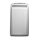 De'Longhi Pac N90 Eco Silent Aire Acondicionado Portátil, Capacidad de Refrigeración 9800 BTU, Ventilador y Deshumidificador, Control Remoto, Fácil Transporte, Blanco