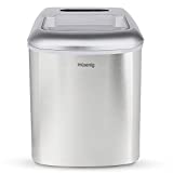 H.Koenig KB20 Máquina de Hacer Hielo, Potencia 120 W, Capacidad Producción Diaria 12 Kg, Ciclo Producción 10/13 Min, 2 Tamaños Cubitos, Capacidad Bandeja de Agua 2,1 L, Pantalla LCD