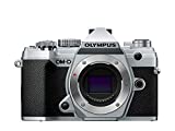 Olympus OM-D E-M5 Mark III MFT, Sensor de 20 MPX Estabilizador de Imagen de 5 Ejes Potente Autoenfoque, Visor Electrónico OLED, Vídeo 4K, WLAN, Bluetooth, Plata, Solo Cuerpo