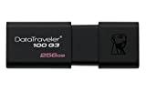 Kingston DataTraveler 100 G3 -DT100G3/256GB, USB 3.0, Flash Drive, 256 GB, Negro