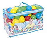 BESTWAY 52027 - Bolas de Colores para Piscina de Bolas Hinchable 100 Unidades de PVC con Bolsa de Transporte 4 Azul, Amarillo, Verde y Rosa Diámetro 6,4 cm