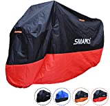 Smarcy Funda Protector para Moto, Cubierta para Moto / Motocicleta Resistente al Agua a Prueba de UV, Color Rojo / Negro XXXL