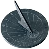 Esschert LS002 reloj de sol, 25 x 25 x 1,6 cm, 1.90 Kg, material pizarra, color gris