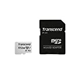 Transcend Usd300S Tarjeta Microsd de 512Gb, Clase 10,, V30, A1, Hasta 95 Mbs de Lectura, con Adaptador Sd