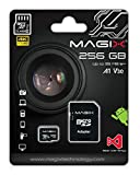 Micro SD Card 256GB Magix 4K Series Class10 V30 + SD Adapter up to 95MB/S