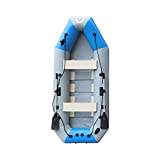 Kayak inflable resistente 3 Persona 300 Kg Capacidad de Carga Verde barco inflable con remos de aluminio de la bomba y del bote de pesca 230x130x46cm for principiantes y profesionales Sea Boat Kayak
