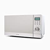 CREATE Microondas Grill HW800 - Microondas con Grill con Función Horno, 800W, Capacidad de 23L, 5 Niveles de Potencia, Temporizador, Menú Automático 8, Cocción Multifrecuencia, color acero espejo