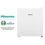 Hisense RR55D4AW1 - Mini Bar, Frigorífico Pequeño, 42 L de Capacidad Neta, 51 Cm Alto, Table Top, Una Puerta Reversible, Bajo Encimera, Silencioso, Color Blanco