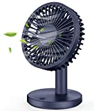 MOSOTECH Ventilador USB, 5 Inch Ventilador Mini de Mesa con 3 Modos de Velocidades, Mini Ventilador Potente y Silencioso para Escritorio Hogar Oficina - Azul