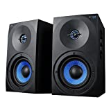 Woxter Dynamic Line DL-410 FX- Altavoces gaming estéreo 2.0 Autoamplificados con 150W, Madera, Woofer de 4 pulgadas, 2 Tweeter, 3.5 mm, RCA, Control volumen, agudos, graves, Bookself Speakers, Negro