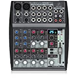 Mezclador Behringer XENYX 1002FX Premium de 10 entradas y 2 buses con preamplificadores de micrófono XENYX, ecualizadores británicos y procesador Multi-FX