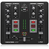 Behringer PRO MIXER VMX100USB Mezclador DJ profesional de 2 canales con interfaz USB/Audio, contador BPM y control VCA