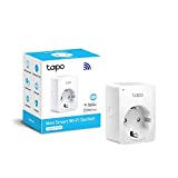 TP-Link TAPO P100 - Wi-Fi Mini Smart Plug, ideal para agendar ligar/desligar y economizar energía, si necesita HUB, compatible con Alexa y Google Home, cor branca