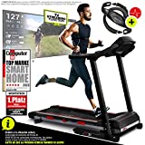 Sportstech F31 Cinta de Correr Plegable Profesional - Marca alemana - Eventos de video, APLICACIÓN Multiplicadora, 4PS 16 Km/h y 12 Programas + Soporte Para Tableta, Soporte Para Botellas | 120 Kg máx