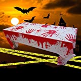 Weekend&Lifecan Halloween Mantel, Mantel Sangriento, Halloween Mantel Sangriento, Terror decoración para Halloween para Suministros de Fiesta Accesorios de casa embrujada (tablecloth-1pack-yellow)