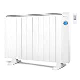 Orbegozo RRE 1810 A - Emisor Térmico Bajo Consumo, 10 Elementos de Calor, Pantalla Digital LCD, Mando a Distancia, Funcionamiento Programable, 1800 W, Aluminio, Blanco