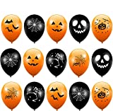 THE TWIDDLERS 100 Globos de Latex para Fiestas de Halloween - Negros y Naranja Fiesta de Halloween Globo, Decoración de Halloween