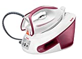 Tefal SV8012 Express Anticalc Centro de Planchado de VAP, Blanco/Rosa