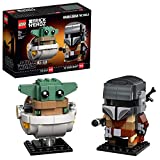 LEGO 75317 Star Wars BrickHeadz El Mandaloriano y el Niño, Baby Yoda, Juguete de Construcción Coleccionable para Niños Pequeños, Decoración Infantil
