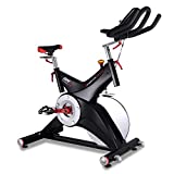 Sportstech Bicicleta estática profesional SX500 -Marca de Calidad Alemana -Eventos en vivo y App Multijugador, volante de 25KG, compatible con pulsómetro, Pedales de Click SPD, hasta 150KG, con eBook