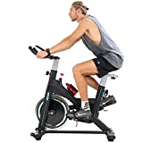 2WD Bicicletas Estáticas Resistencia Ajustable con Pantalla LCD y Monitor de Frecuencia Cardíaca, Bicicleta Estática de Interior Fitness Bikes Tranquilo