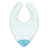 Chicco Gummy bib - Mordedor y babero 2 en 1, 2 m+, azul