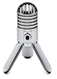 Samson Meteor Mic - Micrófono de Condensador de Estudio USB portátil - Cromo