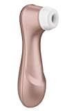 Satisfyer Pro 2 Next Generation, Succionador de clítoris con 11 niveles de intensidad para estimulación sin contacto, vibrador de contacto con batería, impermeable, para mujeres, Oro Rosa.