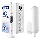 Oral-B iO 9N Cepillo de Dientes Eléctrico con Mango Recargable, Tecnología Magnética de Braun, 1 Cabezal de Recambio, Pantalla a Color, Cargador y Estuche de Viaje Premium - Blanco