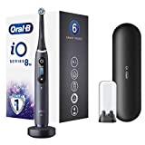 Oral-B iO 8N Cepillo de Dientes Eléctrico, Mango Recargable, Tecnología Magnética de Braun, 1 Cabezal de Recambio, Pantalla a Color, Cargador y Estuche de Viaje Premium, Negro, 1 Unidad (Paquete de 1)