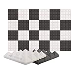 Arrowzoom 24 Paneles acustico absorción sonido Pirámide 25x25x5cm Espuma acústica aislamiento acustico estudio de grabación Casas Estudios Azulejos Incombustibles Insonorizados Negro Gris