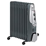 AEG RA 5522 - Radiador de aceite, 2200 W, 11 elementos, termostato, 3 niveles de potencia, regulador de potencia para un bajo consumo