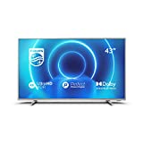 Philips 43PUS7555/12 Televisor 4K UHD de 108 cm (43 Pulgadas) (4K UHD, P5 Picture Engine, Dolby Vision, Dolby Atmos, HDR 10+, Saphi Smart TV, HDMI, USB), Color Plata (Modelo de 2020/2021)