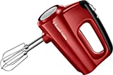 Russell Hobbs Batidora Amasadora Desire - Batidora Varillas, 2 Varillas Batidoras, 2 Ganchos para Masa, 5 Velocidades, Función Turbo, Botón Expulsión, Accesorios Aptos Lavavajillas, Rojo - 24670-56