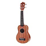 Andoer® 21in Ukelele Compacto Ukelele Hawaiano Caoba Aquila Rosewood Fretboard Puente Soprano Instrumento de Cuerdas 4 Cuerdas