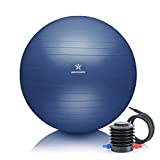 BODYMATE Pelota de Ejercicio para Fitnes con Sistema antirreventones | con bombín | Bola de Yoga Pilates y Ejercicio | Balón para Sentarse | Balon de Ejercicio para Fitness