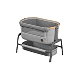 Maxi-Cosi Iora Cuna colecho, cuna bebé reclinable para para evitar la regurgitación, altura ajustable, colchón cuna incluido, cesta grande, color Essential Grey