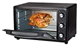 Jata HN945 Horno de Sobremesa con 4 Funciones Rotisserie Horno Grill y Convección con Capacidad de 45 l Luz interior Bandeja y Parrilla Medidas Externas 56 x 37 x 35,5 cm