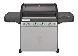 Campingaz 4 Series Classic LS Plus Barbacoa a gas, 4 quemadores de acero Inoxidable, 12.8kW, Sistema de limpieza InstaClean, 4 Ruedas, Color Negro, Gris, 160 x 59.8 x 115.6 cm