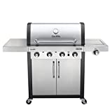 Char-Broil Professional Serie 4400 S: Barbacoa de Gas de Cuatro quemadores con tecnología TRU-Infrared™ y Quemador Lateral, Acabado en Acero Inoxidable.