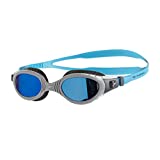 Speedo Futura Biofuse Flexiseal Mirror Gafas de Natación, Unisex Adulto, carbón USA/Gris/Azul Espejo, Talla Única