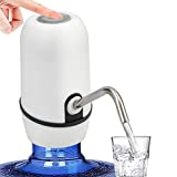 FUSIYU Dispensador Agua para Garrafas con Adaptador, Dosificador Eléctrico Automático Extraíble USB Botellas Agua Fria y Caliente, Bomba de Agua,Blanco Estilo Estándar