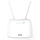 Tenda 4G06 4G VoLTE Cat4 Router 300Mbps, Móvil Wi-Fi Router con Ranura para Tarjeta SIM, Puerto RJ11/LAN/WAN, Servicio de Voz, 2 Antenas, Supervisión del Tráfico de Datos, No Requiere Configuración